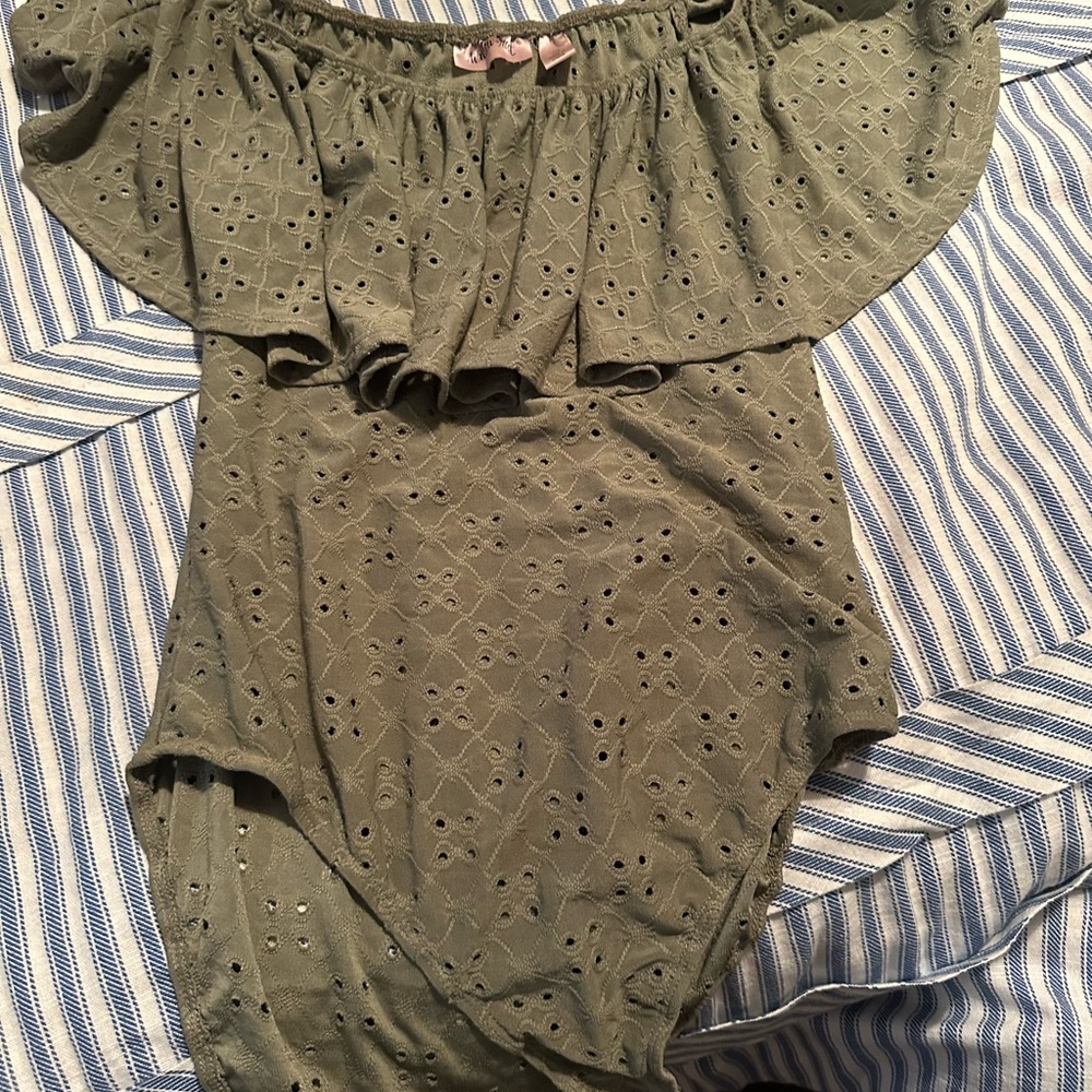 Off the shoulder body suit